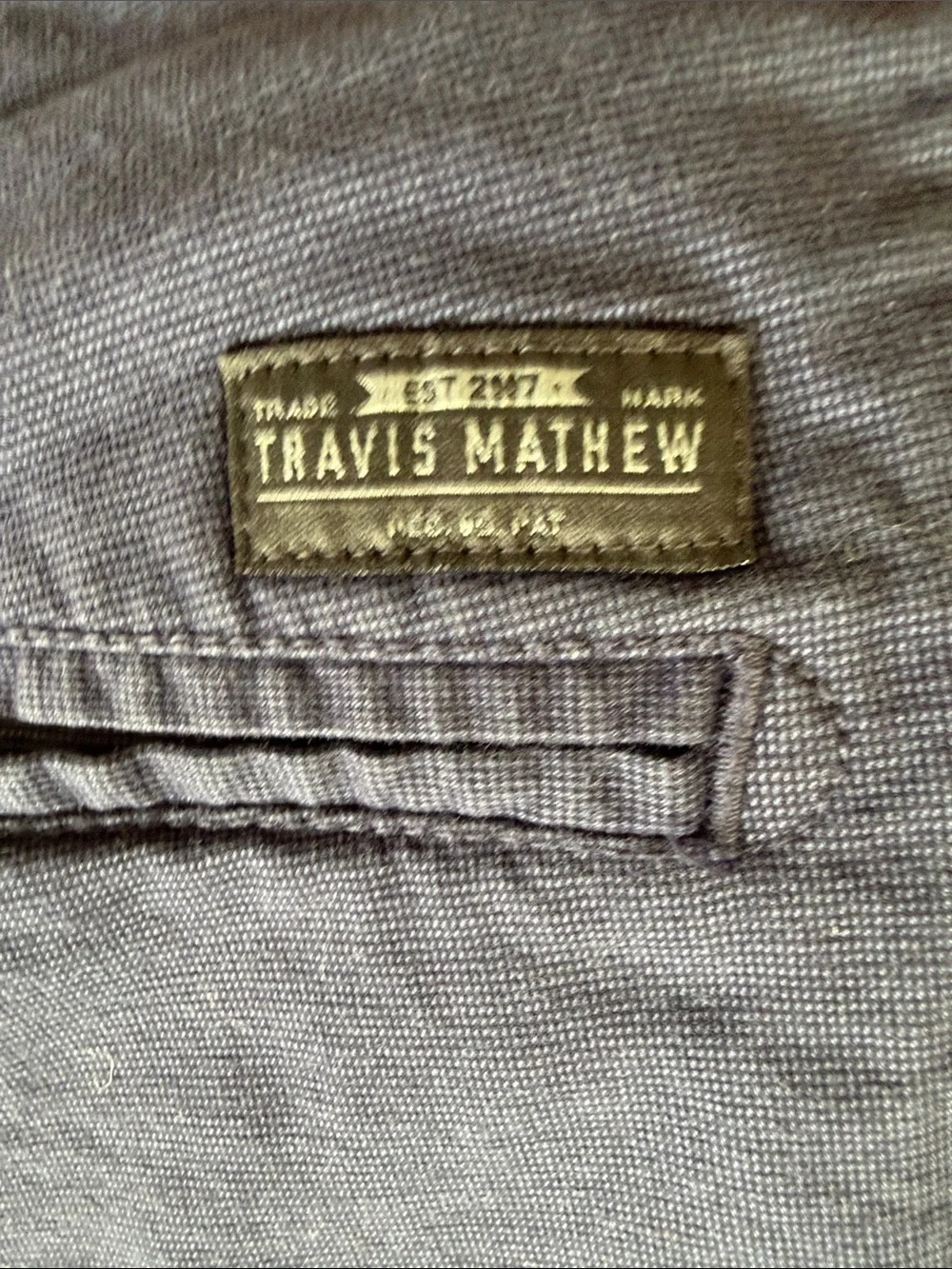 Travis Mathew Men's Navy Flat-Front Chino Shorts